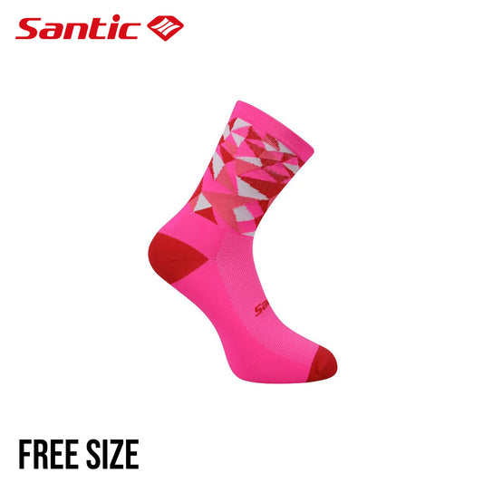 Santic S6401P Cycling Socks - Pink
