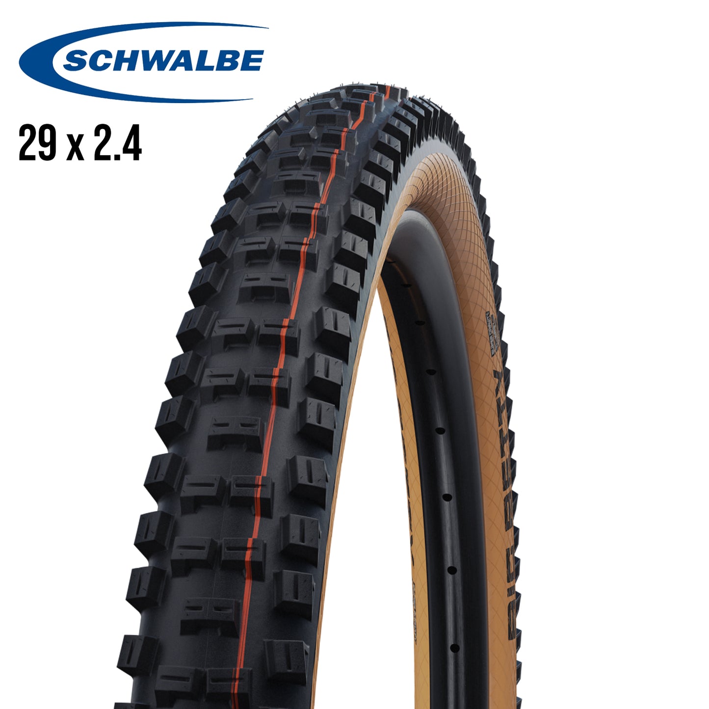 Schwalbe Big Betty 29er Mountain Bike Tires ADDIX Tubeless Evolution - Black (Bronze Wall)