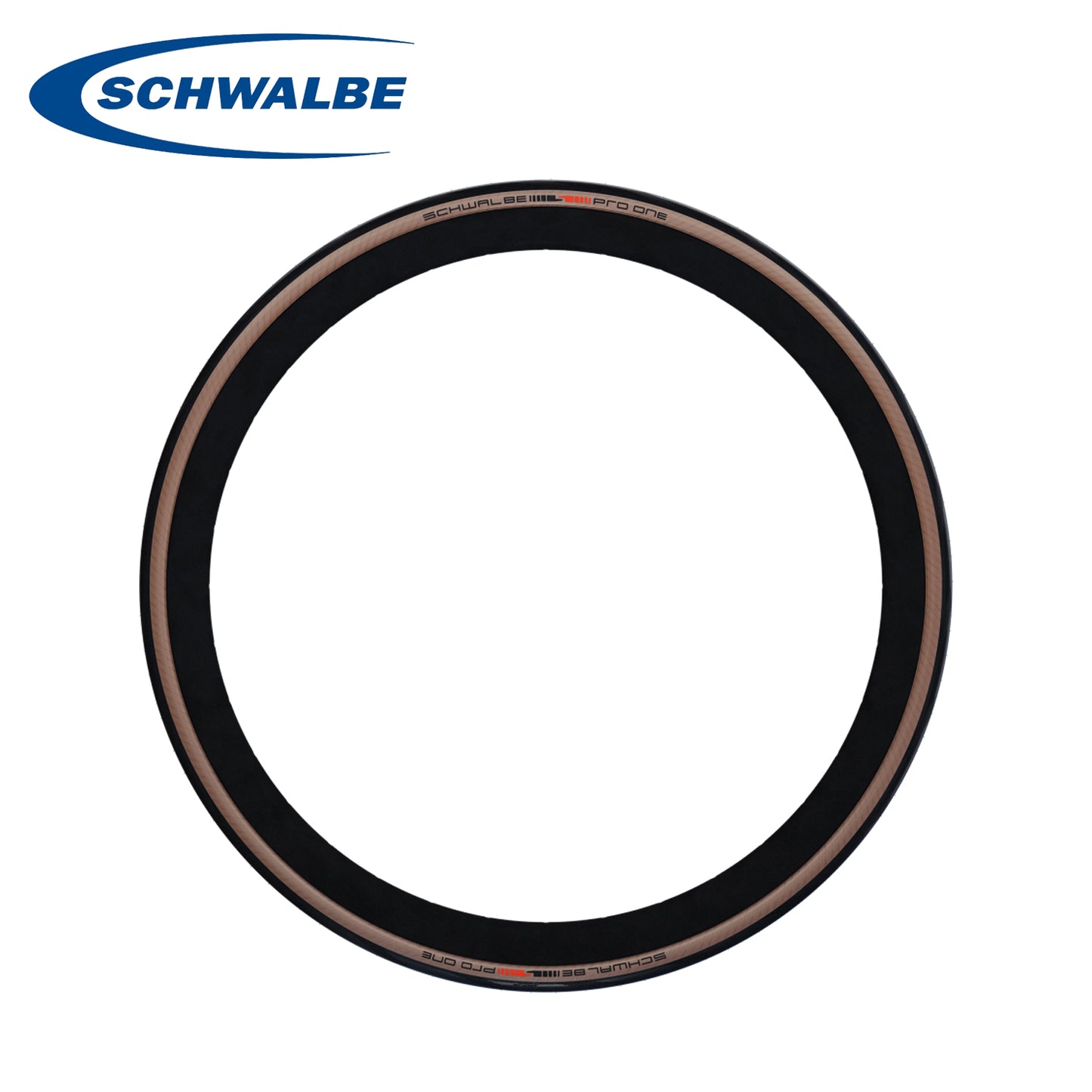 Schwalbe PRO ONE Evolution TLE Tubeless Road Bike Tire - Black/Beige