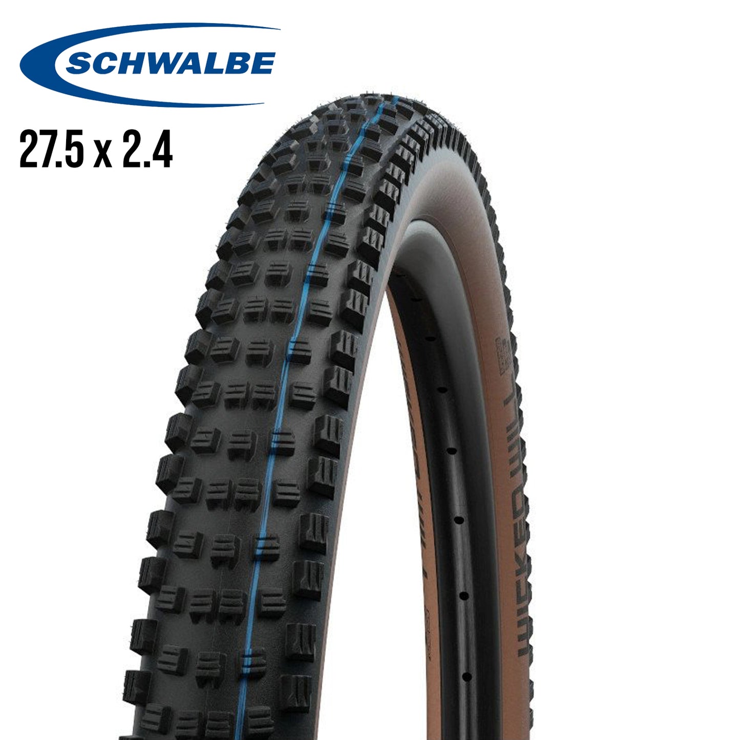 Schwalbe Wicked Will 27.5 Mountain Bike Tires ADDIX Tubeless Evolution - Black (Bronze Wall)