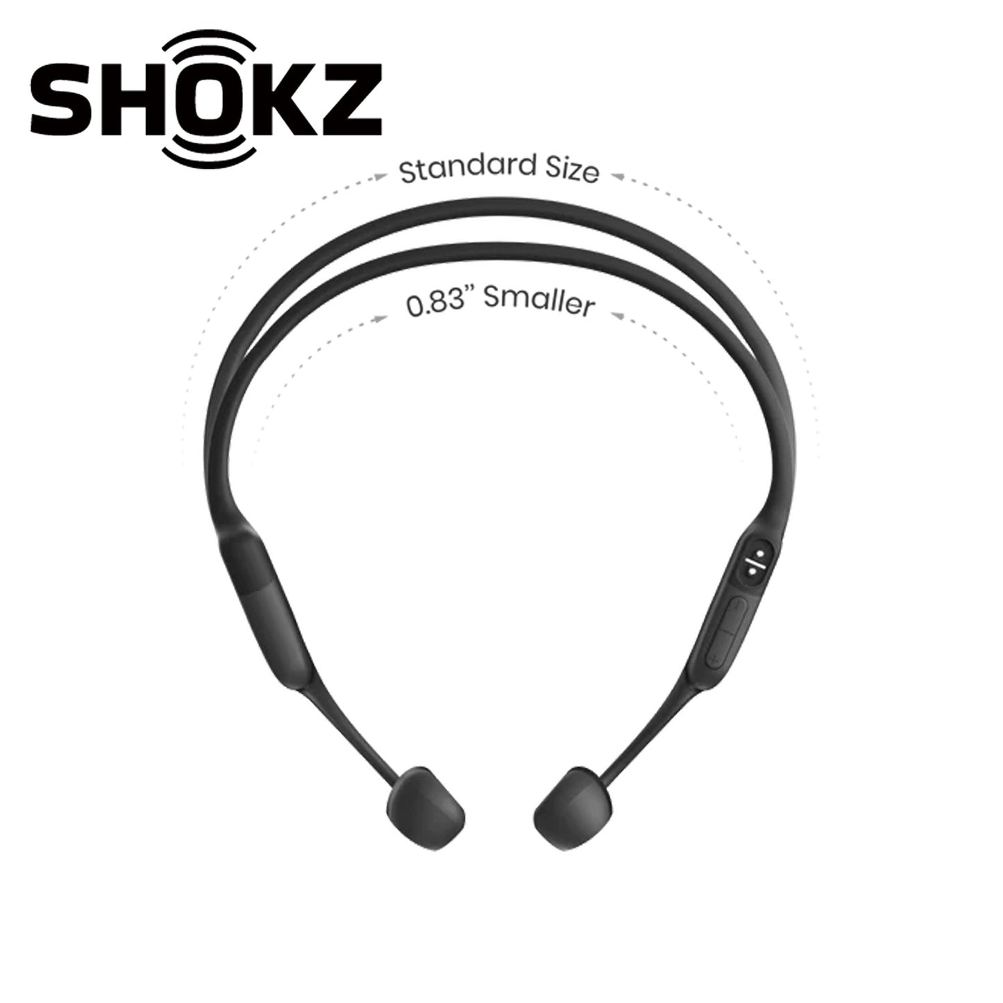 SHOKZ OpenRun Bone Conduction Open-Ear Endurance Headphones - Black