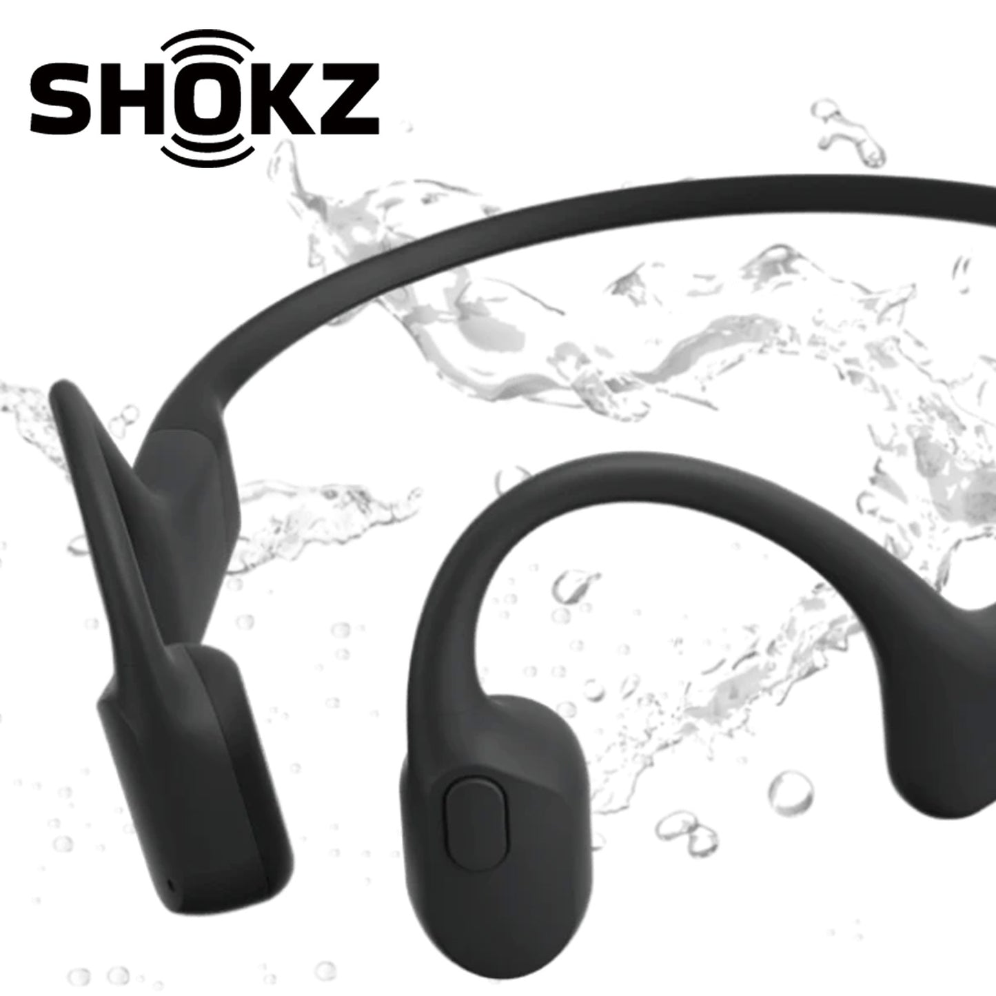 SHOKZ OpenRun Bone Conduction Open-Ear Endurance Headphones - Black