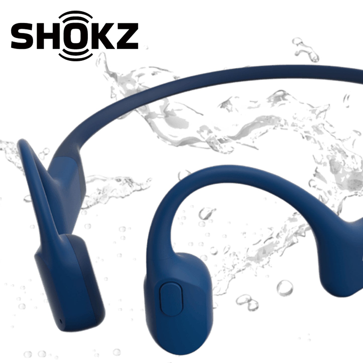 SHOKZ OpenRun Bone Conduction Open-Ear Endurance Headphones - Blue