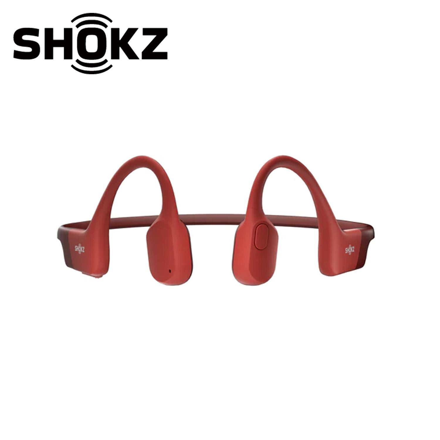 SHOKZ OpenRun Bone Conduction Open-Ear Endurance Headphones - Red