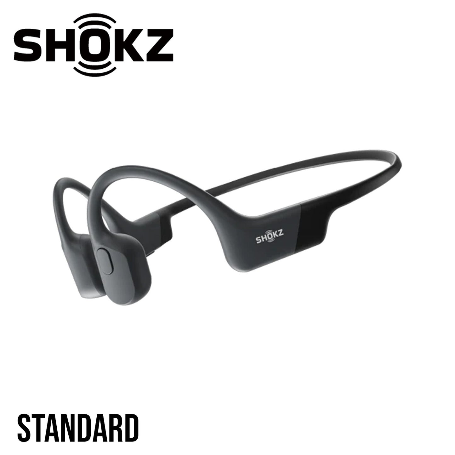 SHOKZ OpenRun Bone Conduction Open-Ear Endurance Headphones - Black