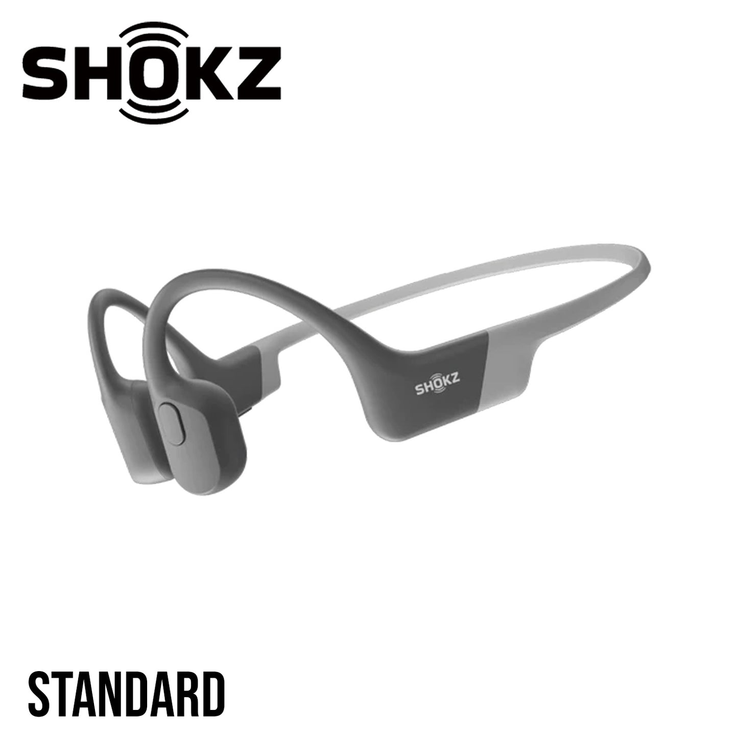 SHOKZ OpenRun Bone Conduction Open-Ear Endurance Headphones - Grey