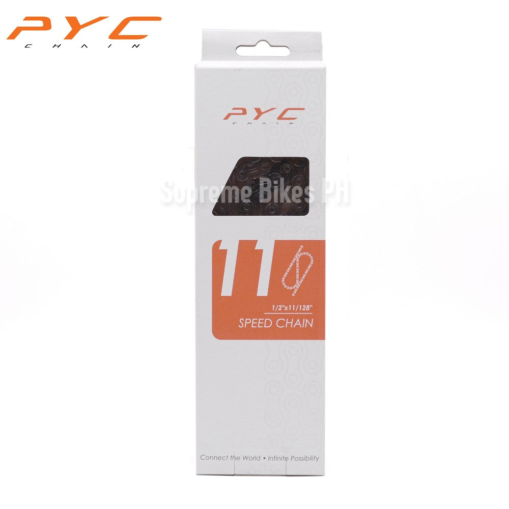 PYC SP1101 11 Speed Bike Chain 116L – Gold – Compatible With Shimano/Campy/Sram