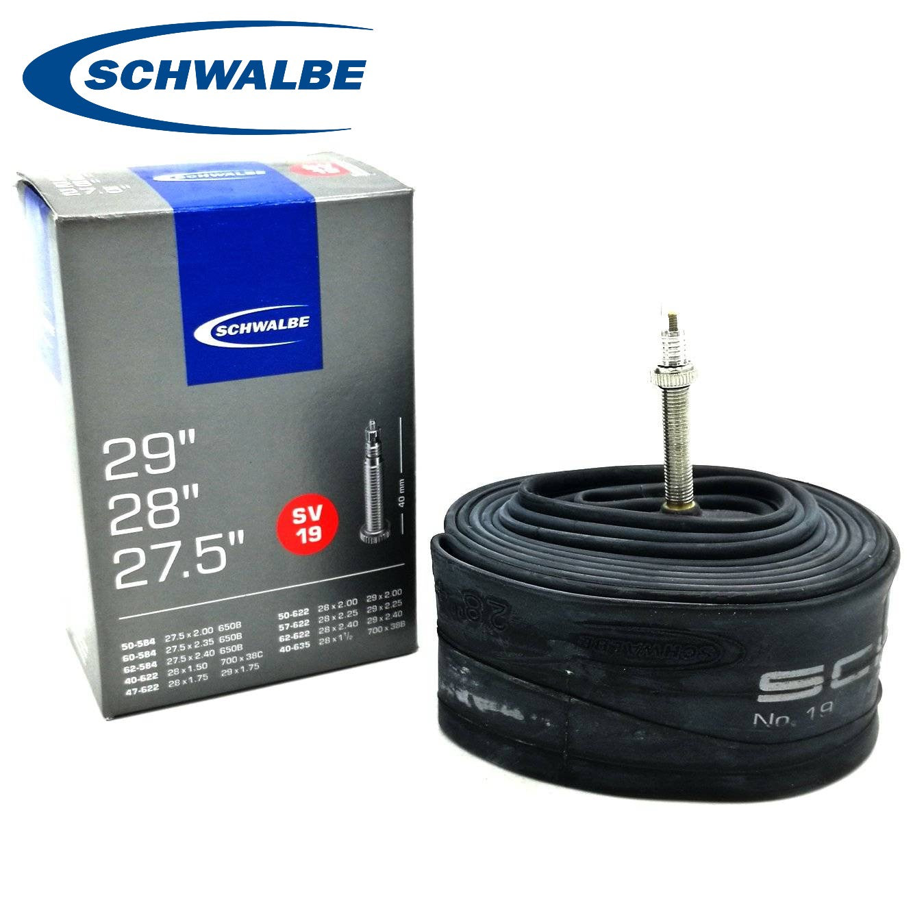 Schwalbe SV19 700c 27 28 29 Bike Inner Tube Presta