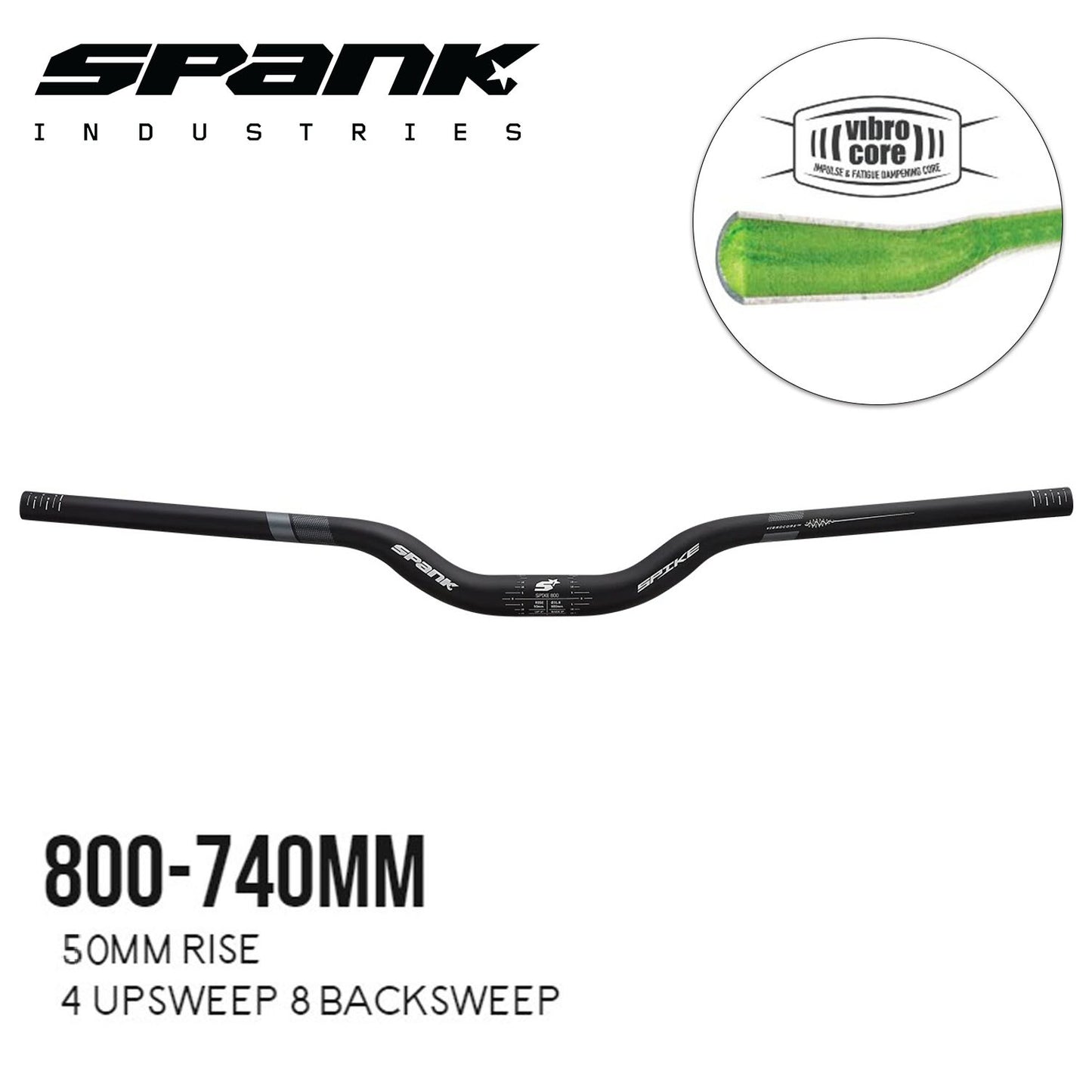 Spank Spike 800 VIBROCORE Bar Ltd. Ed. - Black/Grey