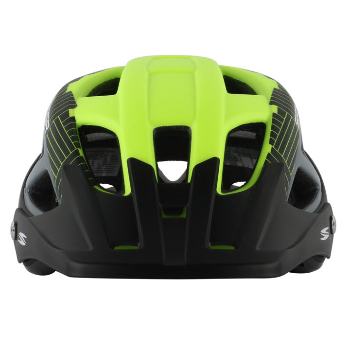 Spyder TRAX 2 All Mountain Trail MTB Bike Helmet Black Neon Yellow