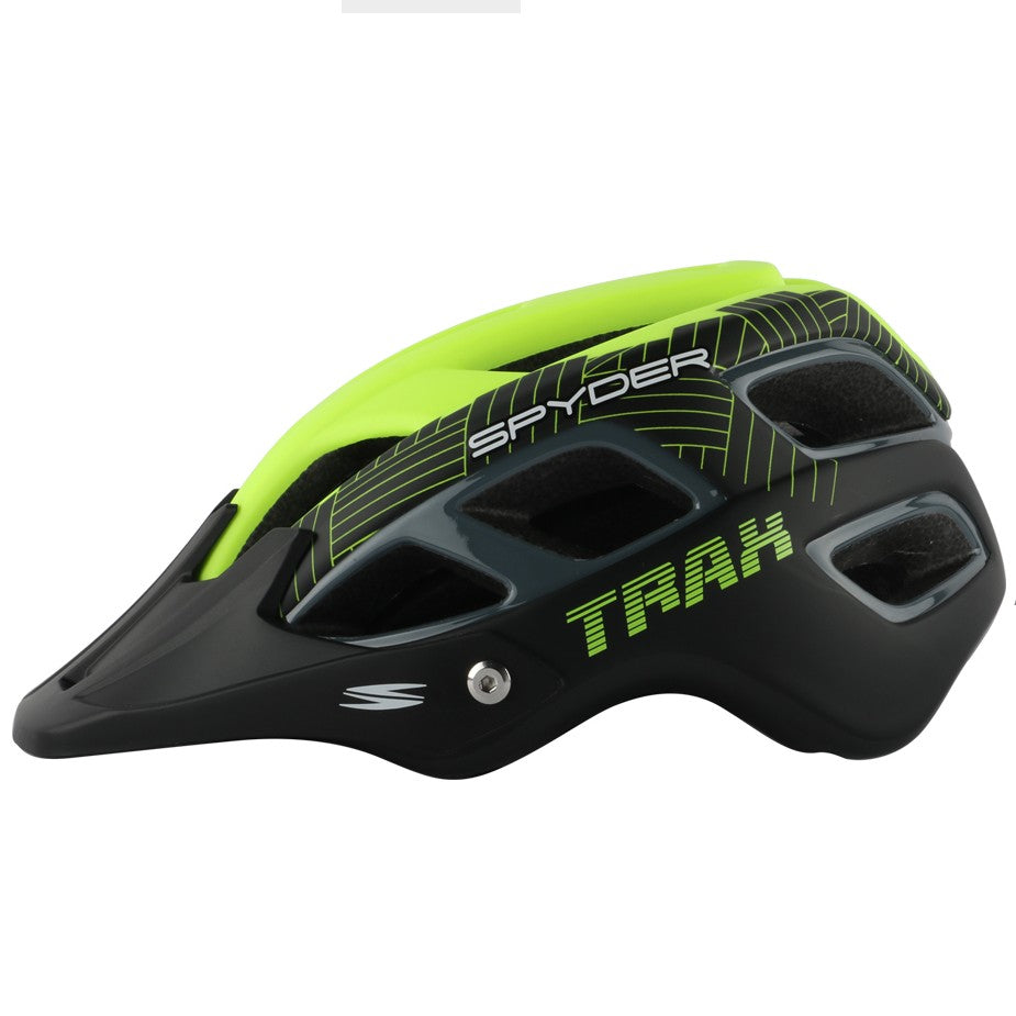 Spyder TRAX 2 All-Mountain / Trail MTB Bike Helmet - Black / Neon Yellow