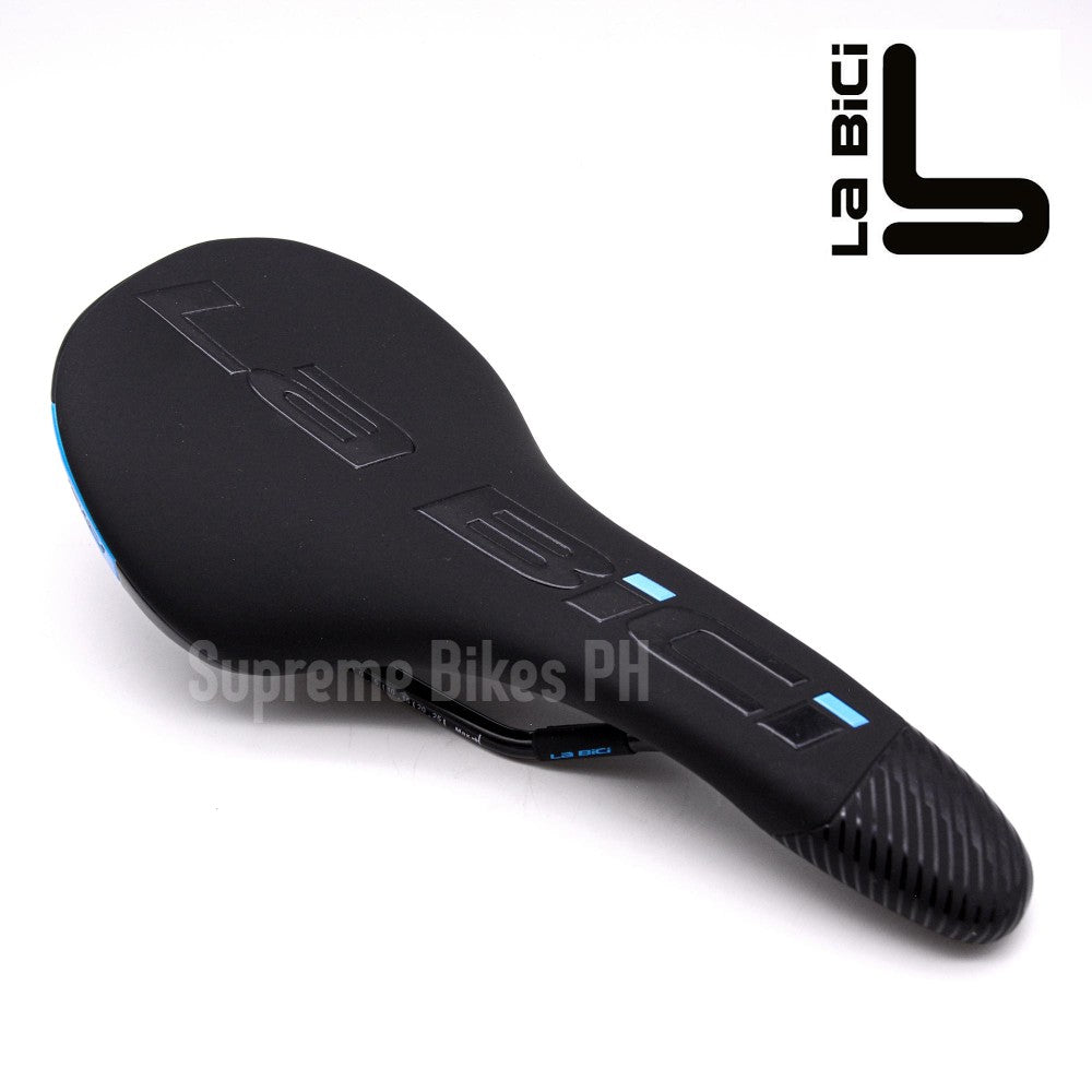 La Bici U4 Narrow Race Saddle 130mm 285g - Black / Blue