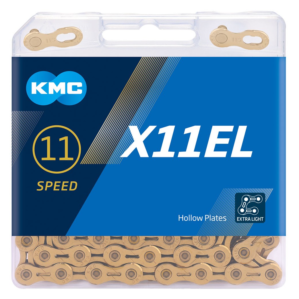 KMC X11EL Extra Light 11-Speed Bike Chain 118 Links - Gold