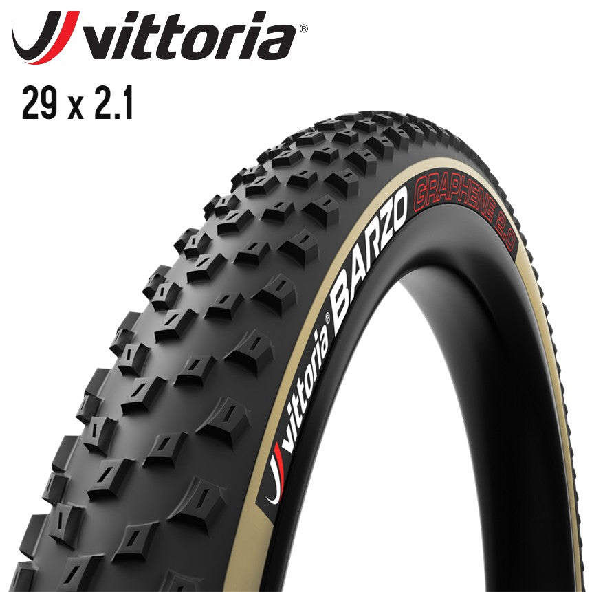 Vittoria Barzo MTB All-Rounder / XC Tire 29er Tubeless TLR - Tan Wall