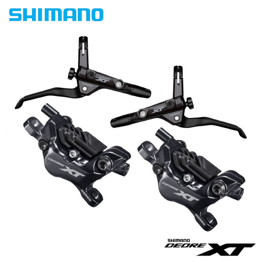 Shimano Deore XT BL-M8100 / BR-M8120 4-Piston Hydraulic Brake Set (Front and Rear with Hose)