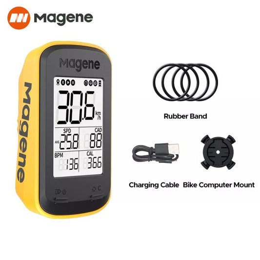 Magene C206 PRO GPS Cycling Computer (cyclo computer) IPX6 Waterproof - Yellow
