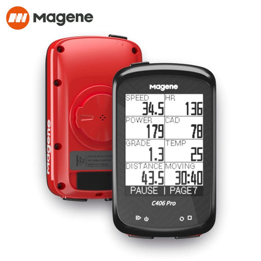 Magene C406 PRO GPS Cycling Computer (cyclo computer) IPX6 Waterproof - Red