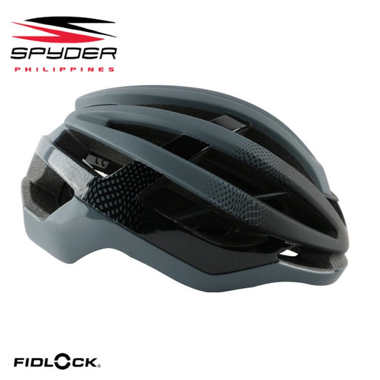 Spyder CARVE Road Bike Helmet with FIDLOCK Aero and Lightweight - Matte Gray / Black