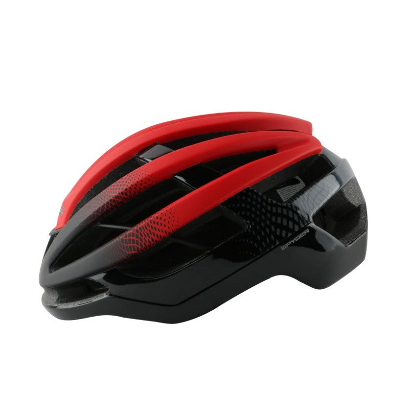 Spyder CARVE Road Bike Helmet with FIDLOCK Aero and Lightweight - Matte Red / Black