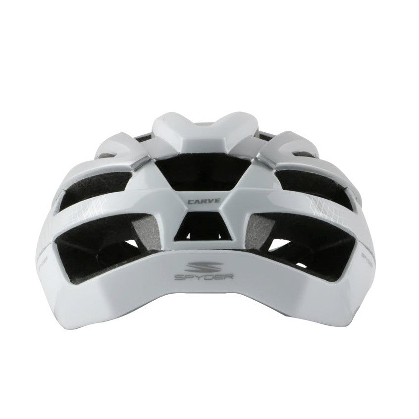 Spyder CARVE Road Bike Helmet with FIDLOCK Aero and Lightweight - Gloss White / Silver