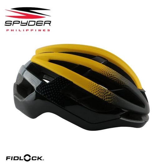 Spyder CARVE Road Bike Helmet with FIDLOCK Aero and Lightweight - Matte Yellow / Black