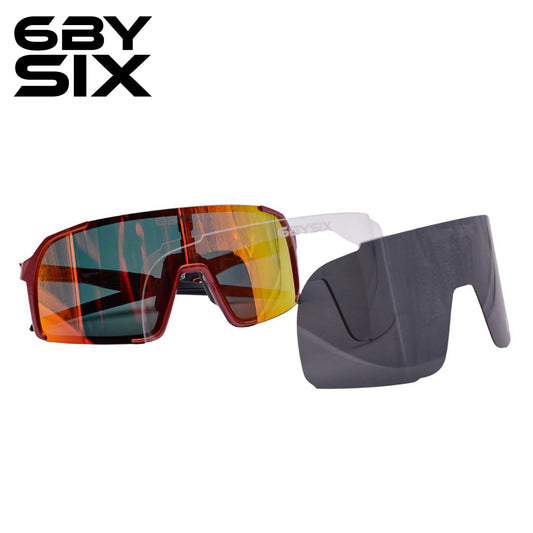 6bySix Comet Racing Shades - Red Flare Gold