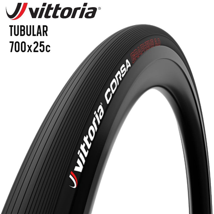 Vittoria Corsa Tubular Race Road Bike Tire Cotton & Graphene - Black