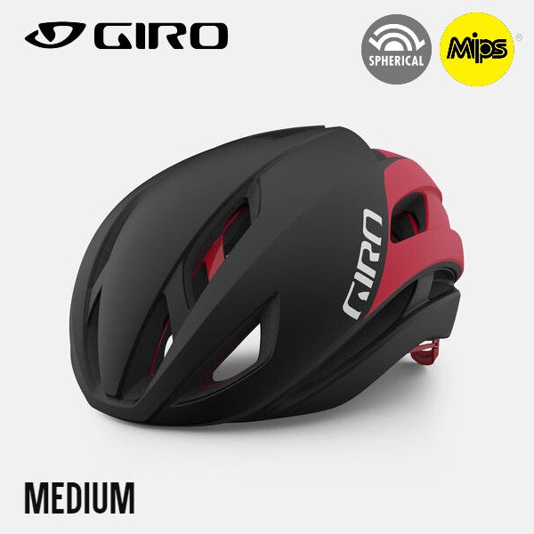 Giro Eclipse Spherical MIPS Road Bike Helmet - Matte Black / Red