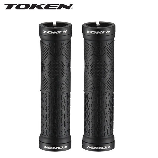 Token Double Lock Bike Grips TK9881 - Black
