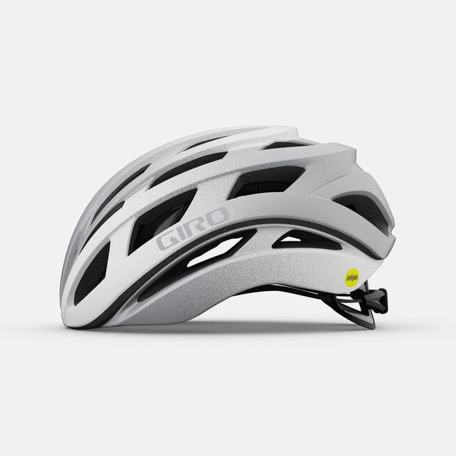 Giro HELIOS Spherical MIPS Road Bike Helmet - White/Silver