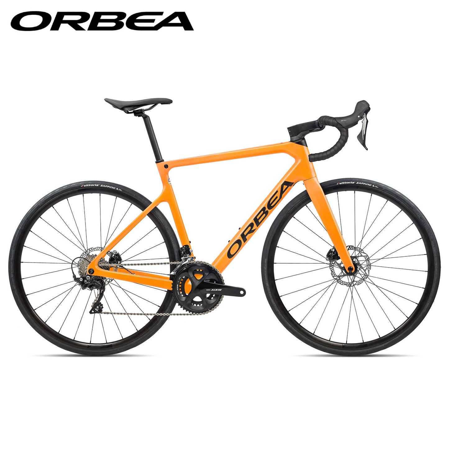 Orbea 2023 Orca M30 Carbon Road Bike Shimano 105 Disc Road Bike - Metallic Electric Orange
