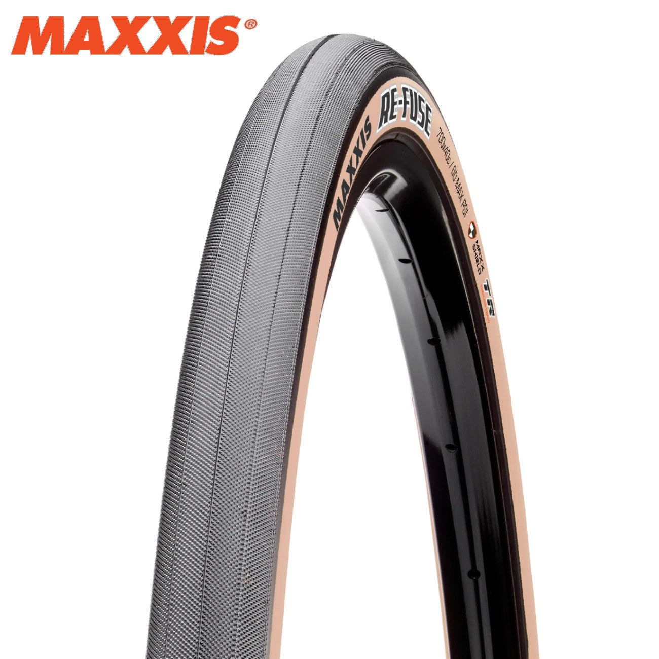 Maxxis Re-Fuse Semi-Slick Gravel Tire 700c EXO Tubeless Ready - Tan