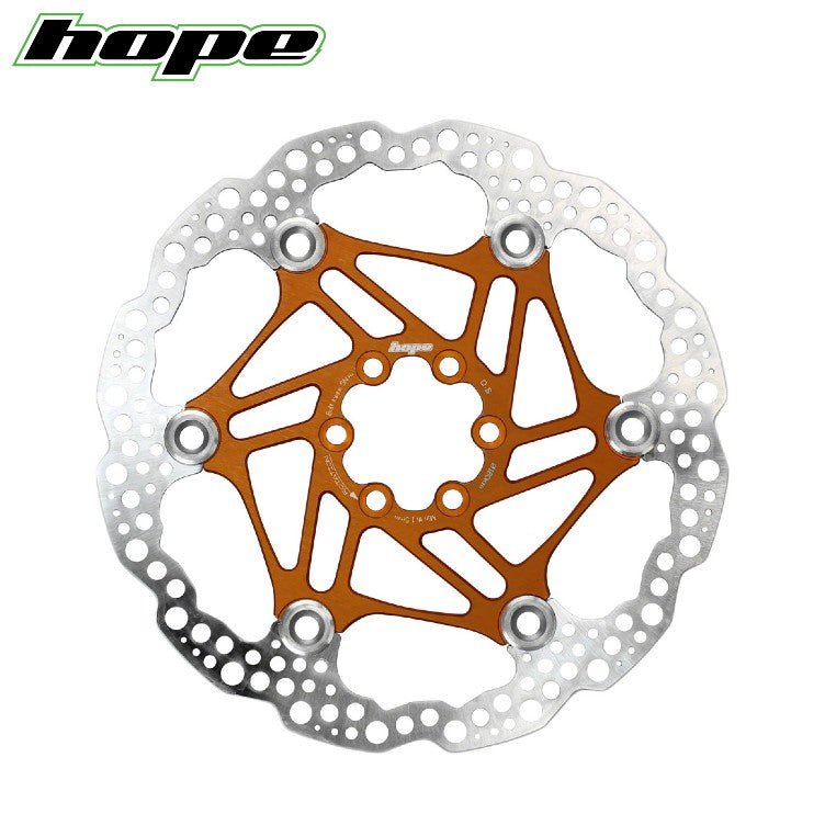 Hope Floating Disc Brake Rotor 6-Bolts - Orange 180mm