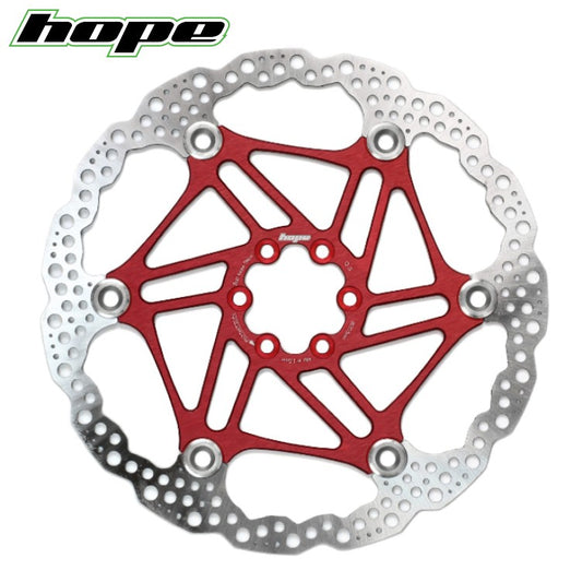 Hope Floating Disc Brake Rotor 6-Bolts - Red 203mm