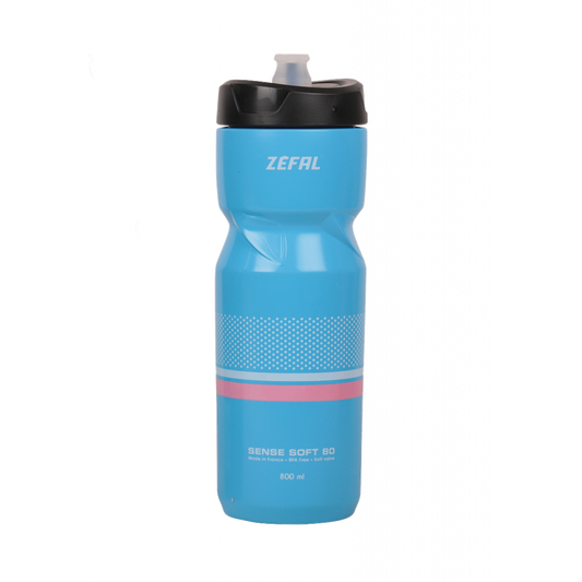 Zefal Sense Soft 80 Ergonomic 800ml Water Bottle for Bikes - Blue