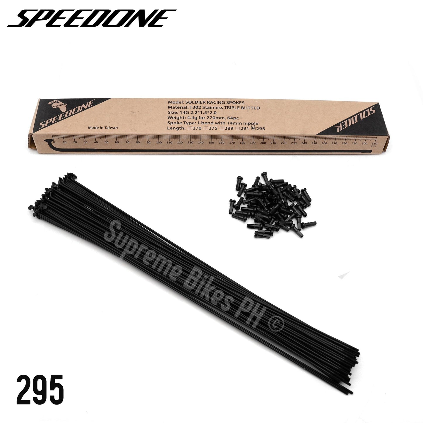 Speedone Soldier Lightweight Stainless Racing Spokes with Nipples for 29er