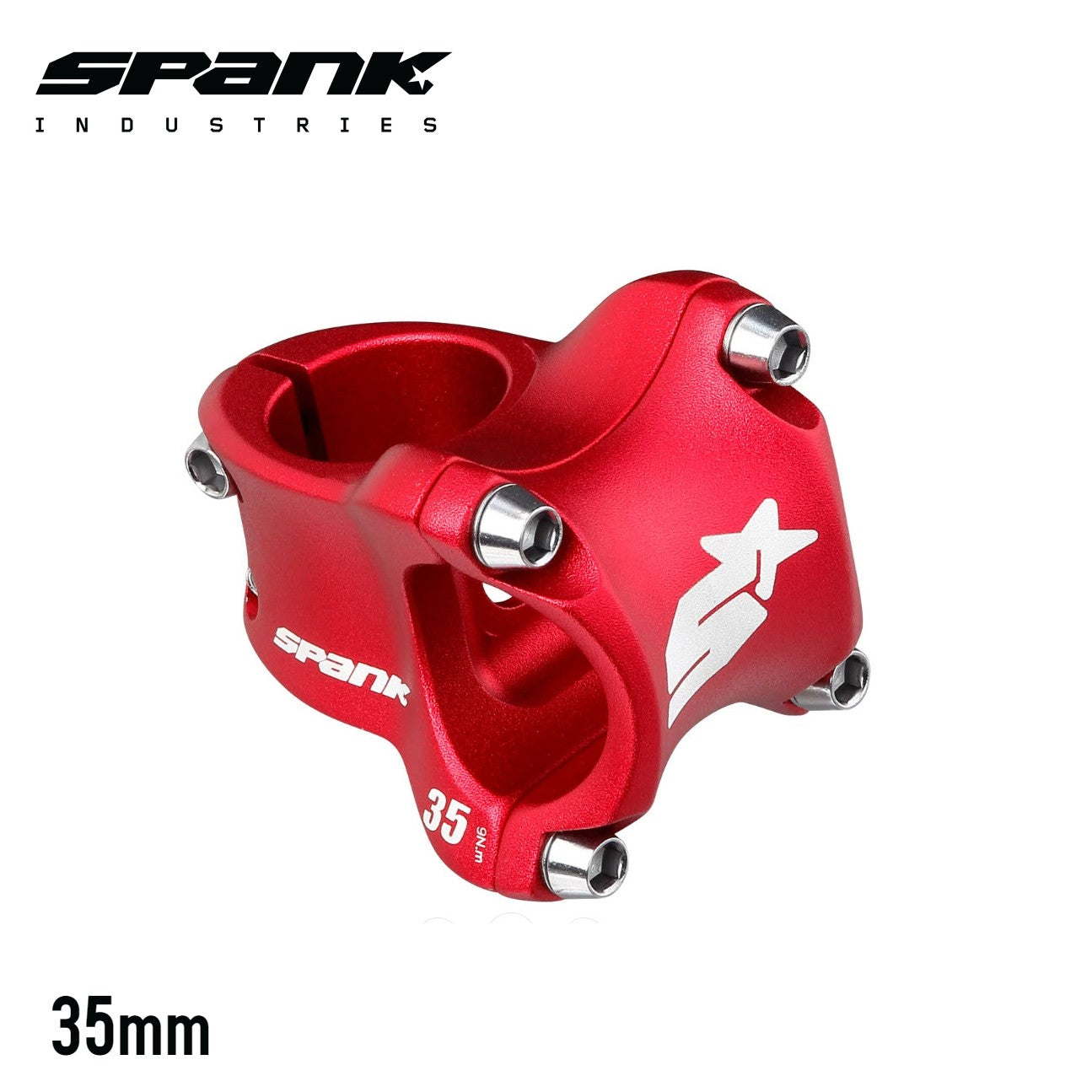 Spank Spike Race 2 MTB Bike Stem 31.8 Clamp / 0° - Red