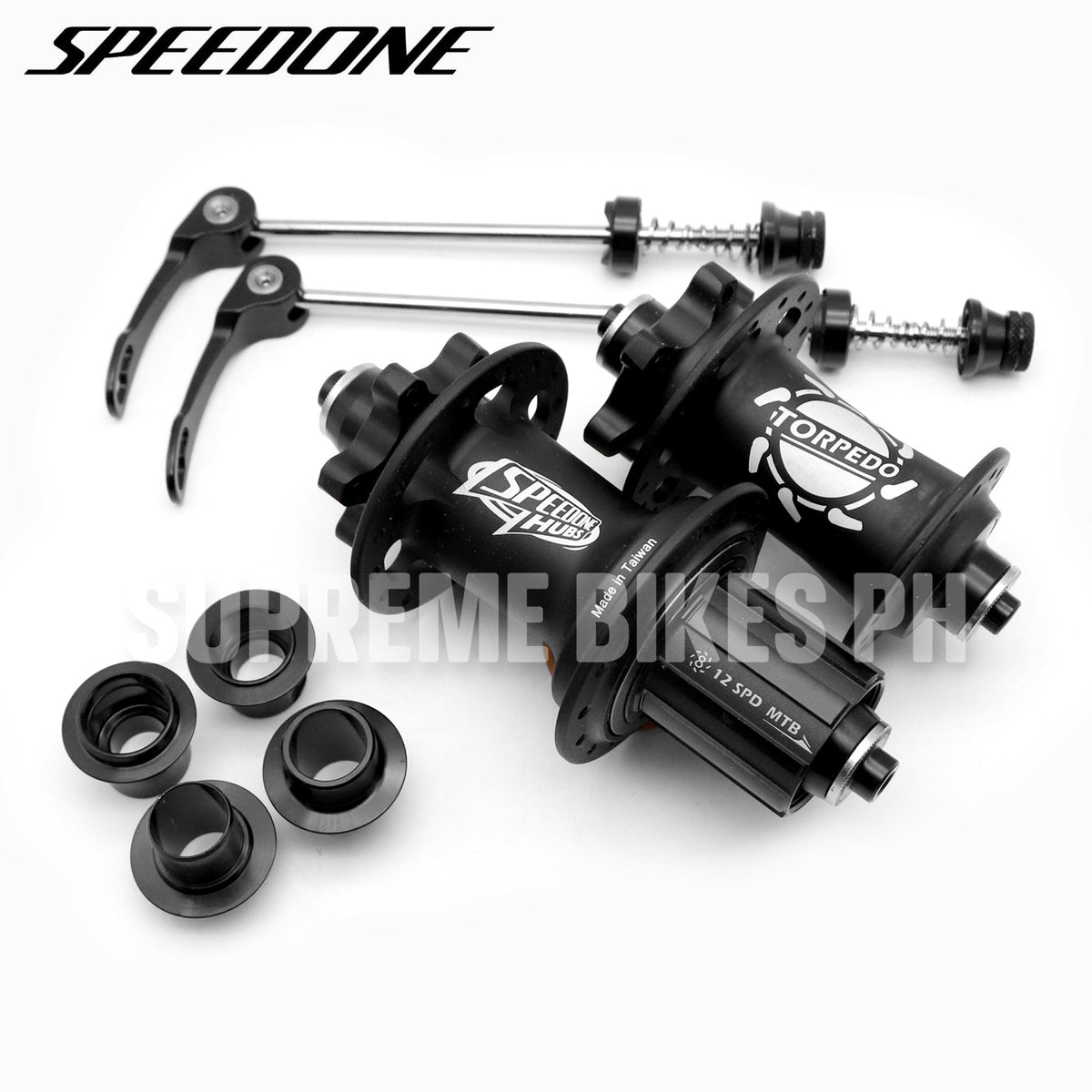 Speed One Hub Speedone Torpedo 8 Pawls Hub Set QR / Thru Axle Non-Boost 32H 6-Bolt ...