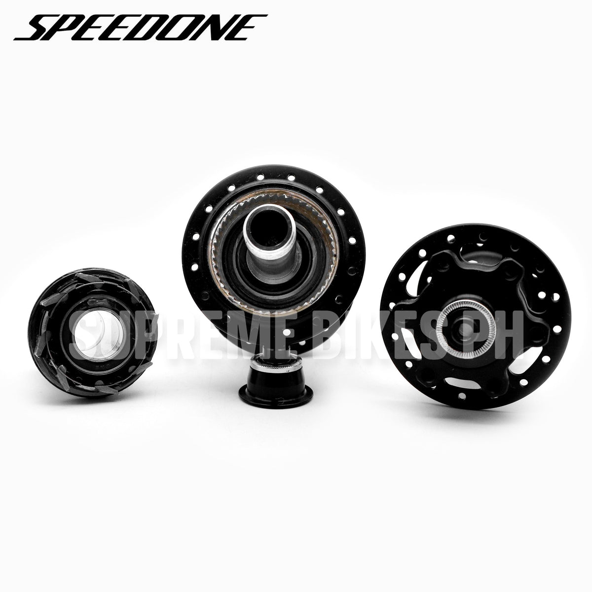 Speed One Hub Speedone Torpedo 8 Pawls Hub Set QR / Thru Axle Non-Boost 32H 6-Bolt ...