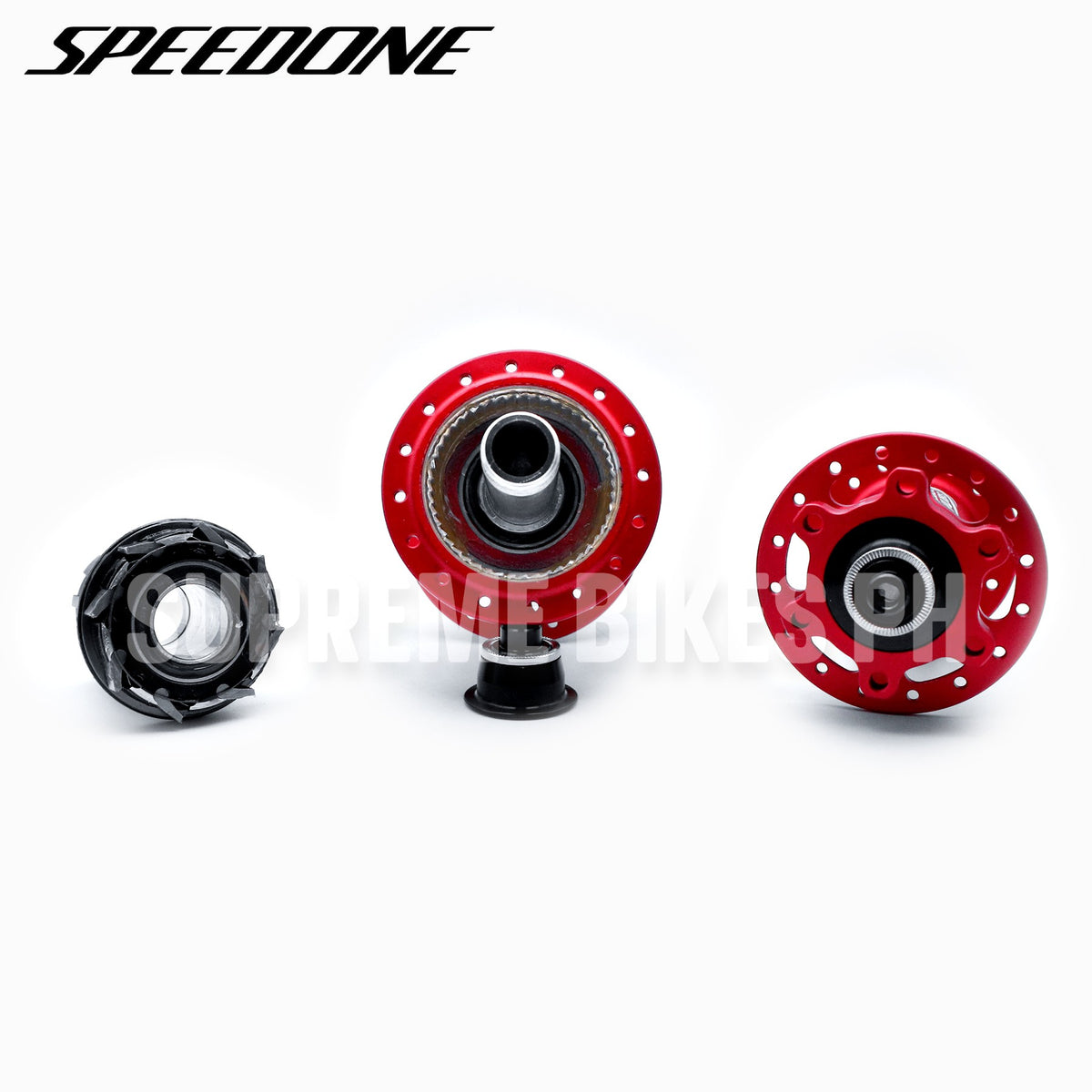 Speed One Hub Speedone Torpedo 8 Pawls Hub Set QR / Thru Axle Non-Boost 32H 6-Bolt ...