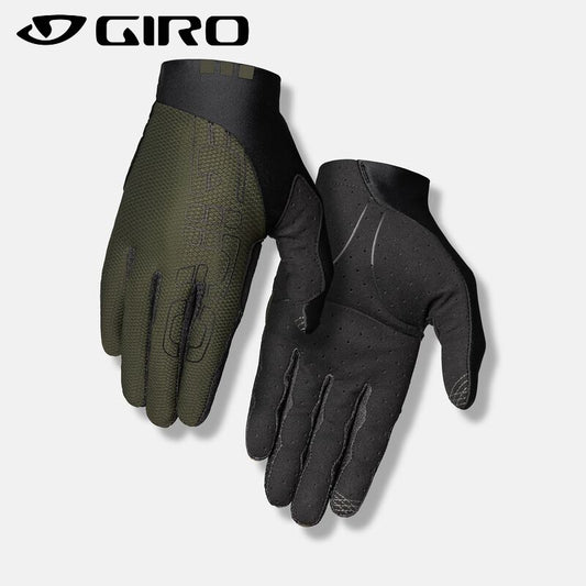 Giro Trixter Full Hand Bike Gloves Touchscreen Ready - Olive