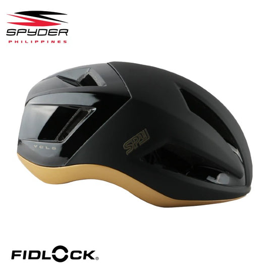Spyder VELO Aero Road Bike Helmet - Matte Black / Gold