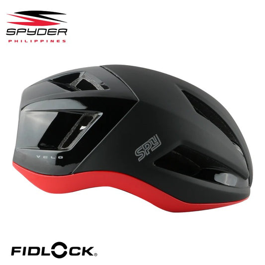 Spyder VELO Aero Road Bike Helmet - Matte Black / Red