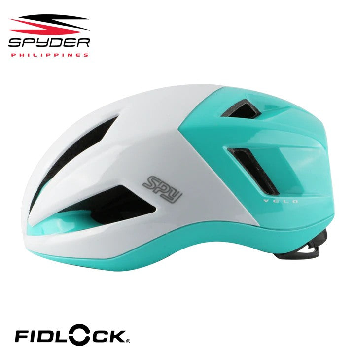 Spyder VELO Aero Road Bike Helmet - Gloss White / Mint