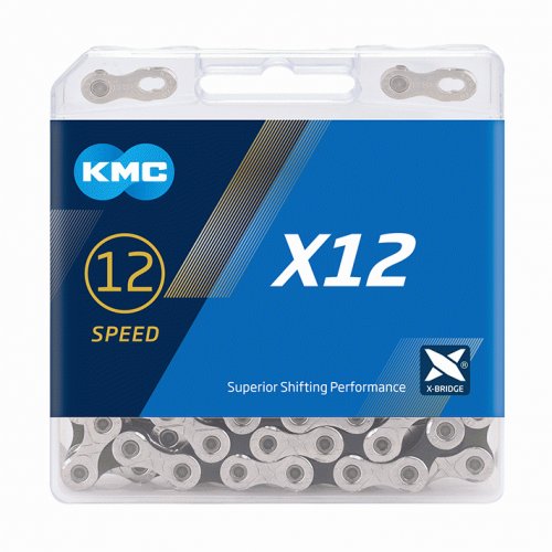 KMC X12 12-Speed Bike Chain 126 Links - Silver / Black